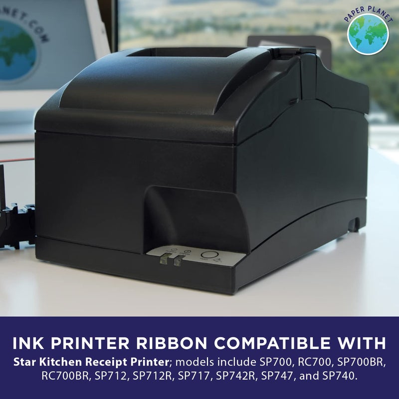 PaperPlanet Paper Planet Replacement Red and Black Ink Printer Ribbon for Clover Kitchen Printer (Star SP700 Kitchen Receipt Printer) | Compatible with Star SP-700BR, RC-700BR, SP-712, SP-742 | 10 Ink Ribbons - Image 3